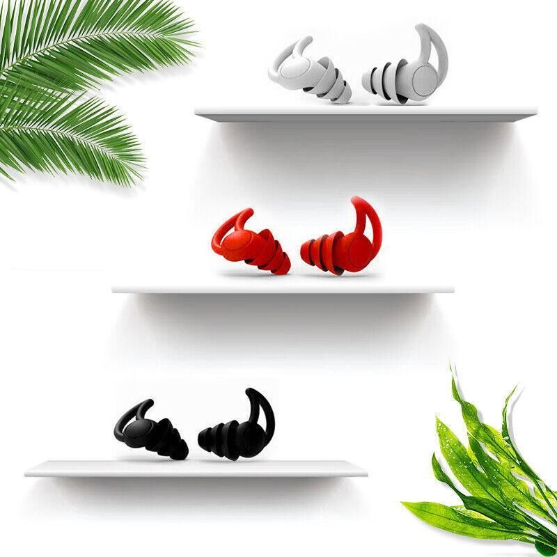 Comfortable Rhino Horn Style Silicone Ear Plugs for Sleeping - Red
