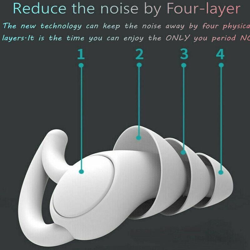 Comfortable Rhino Horn Style Silicone Ear Plugs for Sleeping - Red