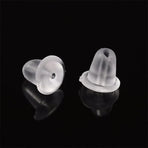100PCS Clear Silicone Earring Backs Soft Hypoallergenic Stoppers 5mm