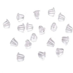 200 Rubber Earnuts Earring Nuts Findings Earring Backs Clear Plastic Dewsupplies