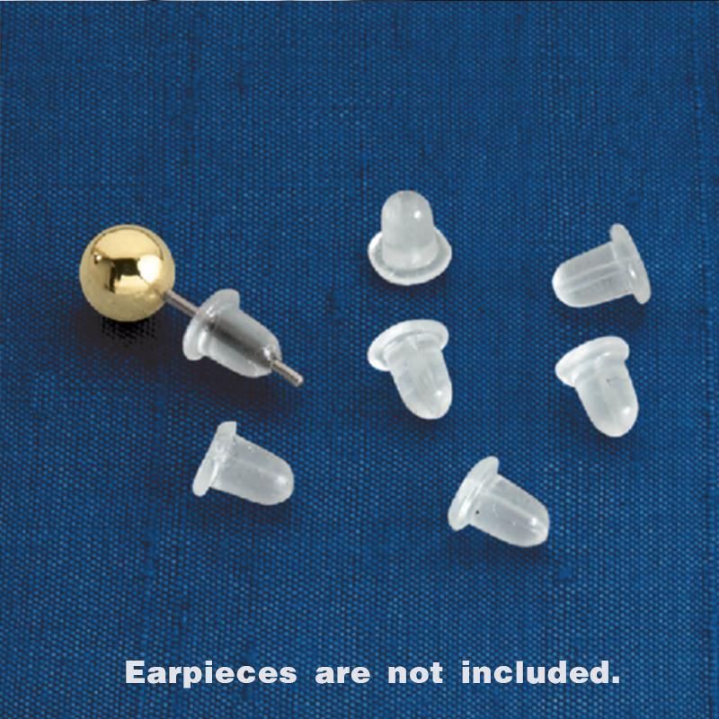 200 Rubber Earnuts Earring Nuts Findings Earring Backs Clear Plastic Dewsupplies