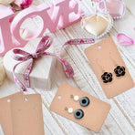 100Pcs Cardboard Earring Display Cards for Jewelry Accessories - White