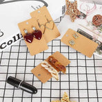 100Pcs Cardboard Earring Display Cards for Jewelry Accessories - White