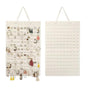 Hanging Jewelry Organizer Earring Necklace Holder Felt Display Storage Rack - White