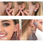 Hypoallergenic Fits Earrings Ear Support Lifts Magic Bax Backs Studs Auxiliary - Silver