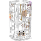 360-Degree Rotating Earring Holder Jewellery Rack Display Stand Organizer - Front View