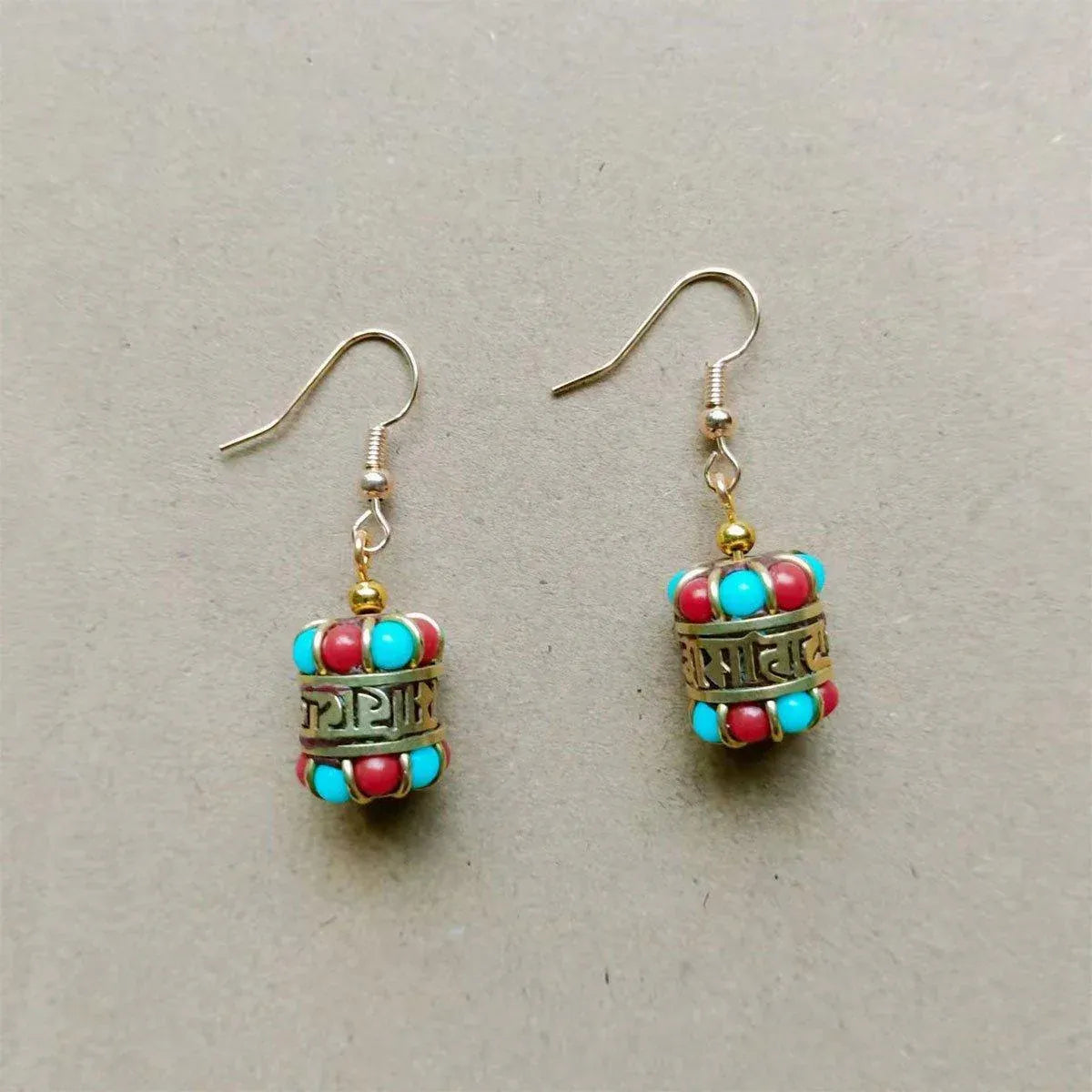 Retro Ethnic Style Earrings Fashion Jewelry for Women Bohemian Accessories - Red snakehead