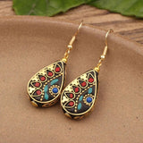 Retro Ethnic Style Earrings Fashion Jewelry for Women Bohemian Accessories - Rhomboid - Extra Image