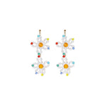 Beaded Flower Long Fringe Earrings Fashion Stud Jewellery for Women Gifts