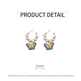 Chinese Butterfly Earrings Retro Jewelry Fashion Vintage Style Earrings - Side View