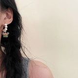 Chinese Butterfly Earrings Retro Jewelry Fashion Vintage Style Earrings - Top-Down View