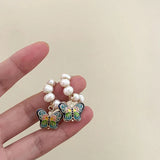 Chinese Butterfly Earrings Retro Jewelry Fashion Vintage Style Earrings - Rear View