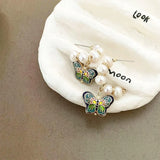 Chinese Butterfly Earrings Retro Jewelry Fashion Vintage Style Earrings - Low Angle