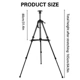 Art Painting Display Artist Easel Stand Portable Metal Adjustable Easels Triangle - Side View