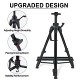 Art Painting Display Artist Easel Stand Portable Metal Adjustable Easels Triangle - Top-Down View