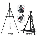 Art Painting Display Artist Easel Stand Portable Metal Adjustable Easels Triangle - Close-Up Angle