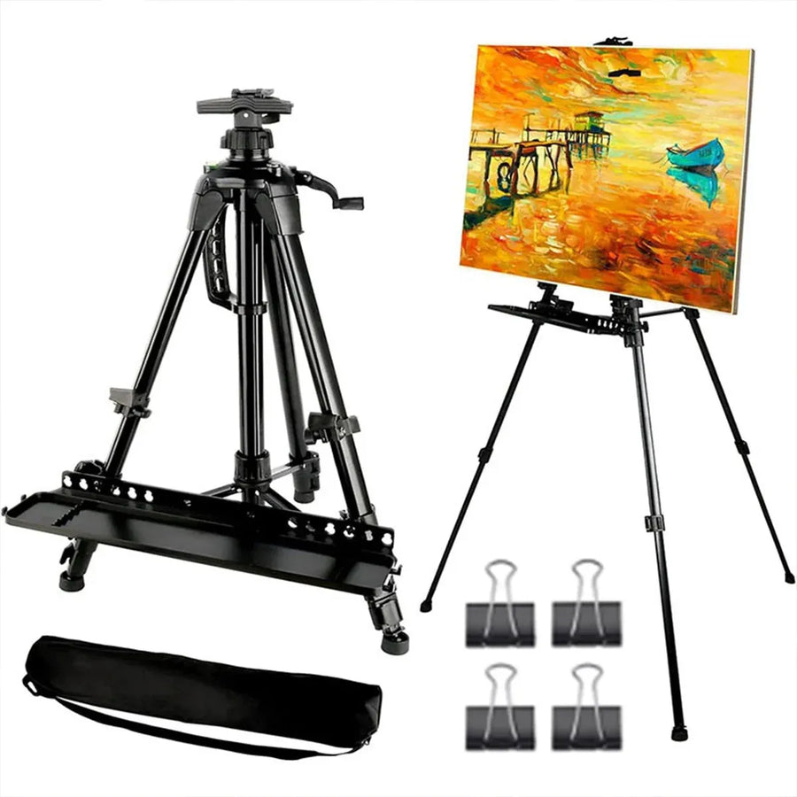 Art Painting Display Artist Easel Stand Portable Metal Adjustable Easels Triangle