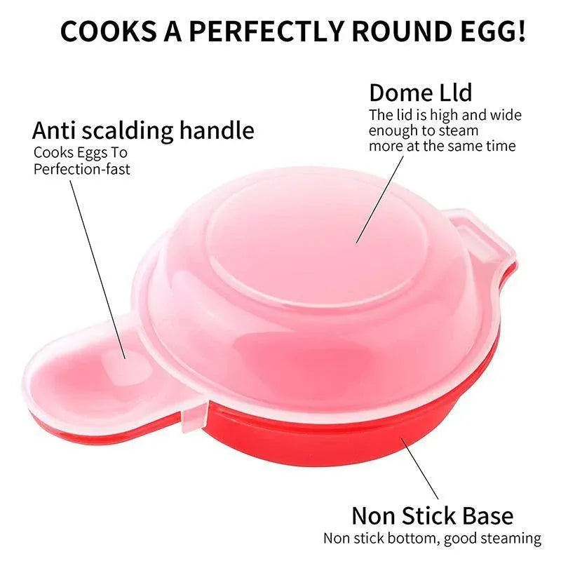 2PCS Easy Eggwich Microwave Egg Cooker Non Stick Poacher for Fast Breakfast Eggs