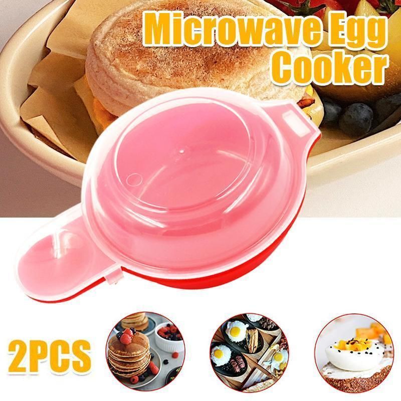 2PCS Easy Eggwich Microwave Egg Cooker Non Stick Poacher for Fast Breakfast Eggs
