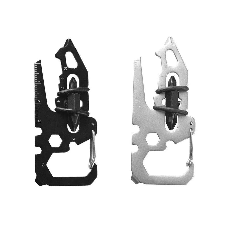 Portable Multifunctional Tool Card Outdoor Survival Combination Tool for Home - Black