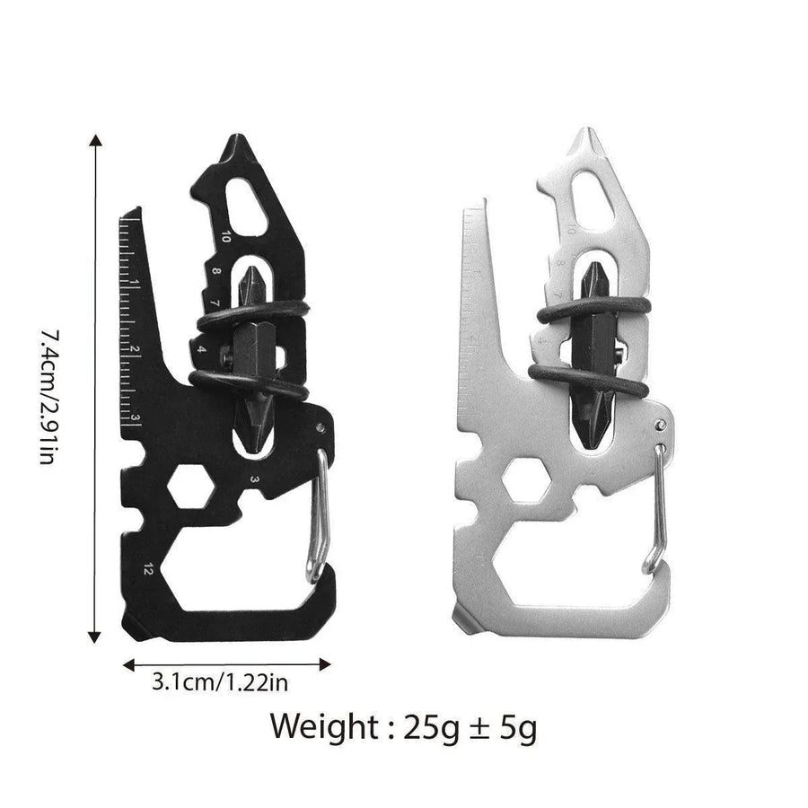 Portable Multifunctional Tool Card Outdoor Survival Combination Tool for Home - Black