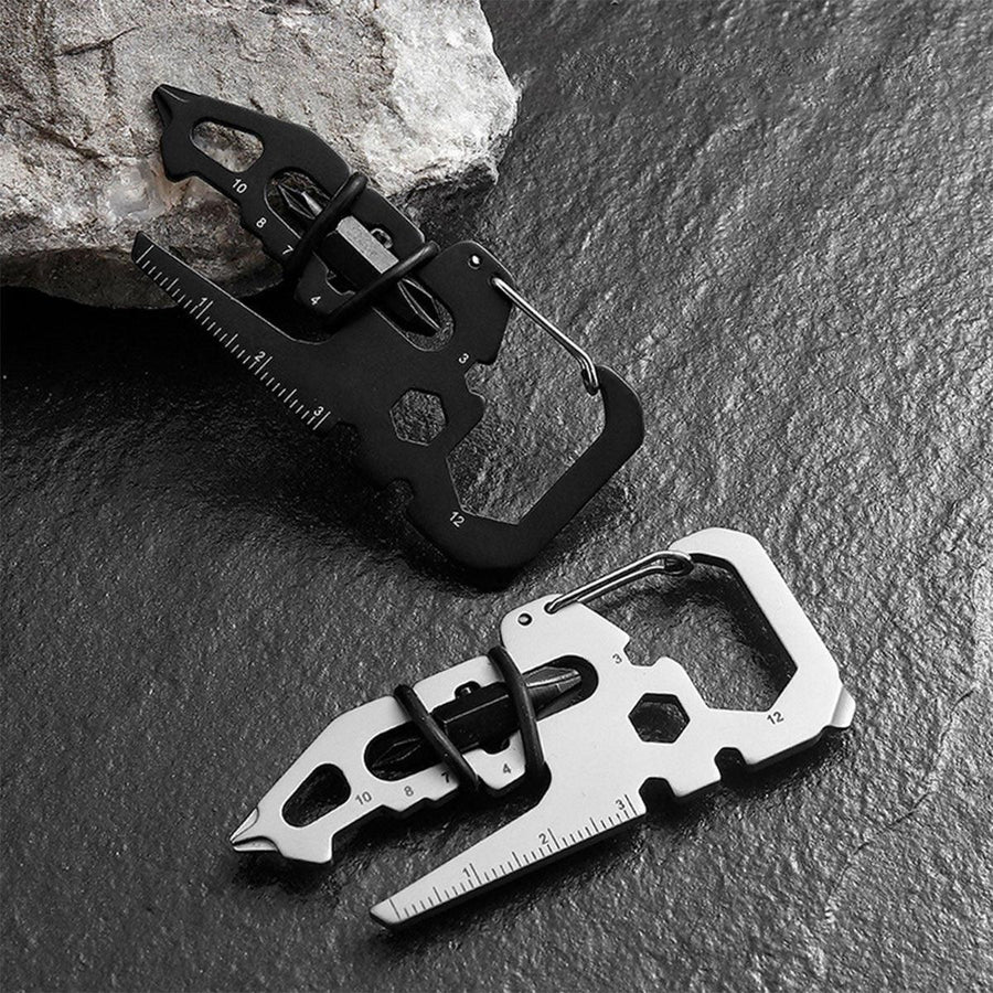 Portable Multifunctional Tool Card Outdoor Survival Combination Tool for Home - Black