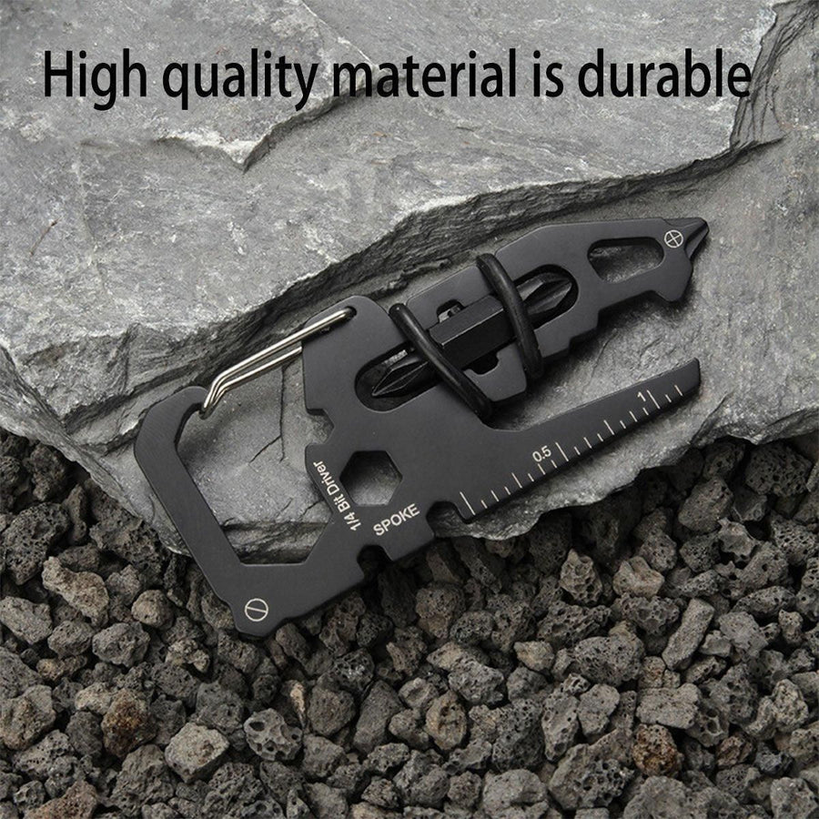 Portable Multifunctional Tool Card Outdoor Survival Combination Tool for Home - Silver