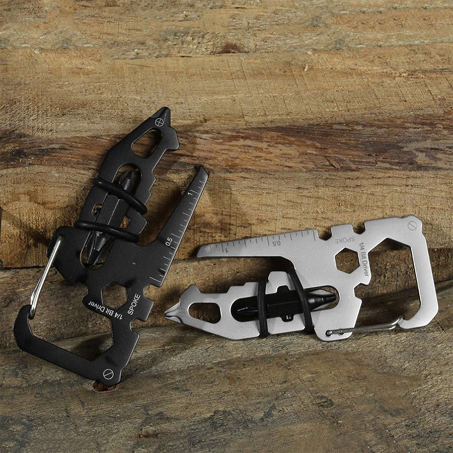 Portable Multifunctional Tool Card Outdoor Survival Combination Tool for Home - Silver