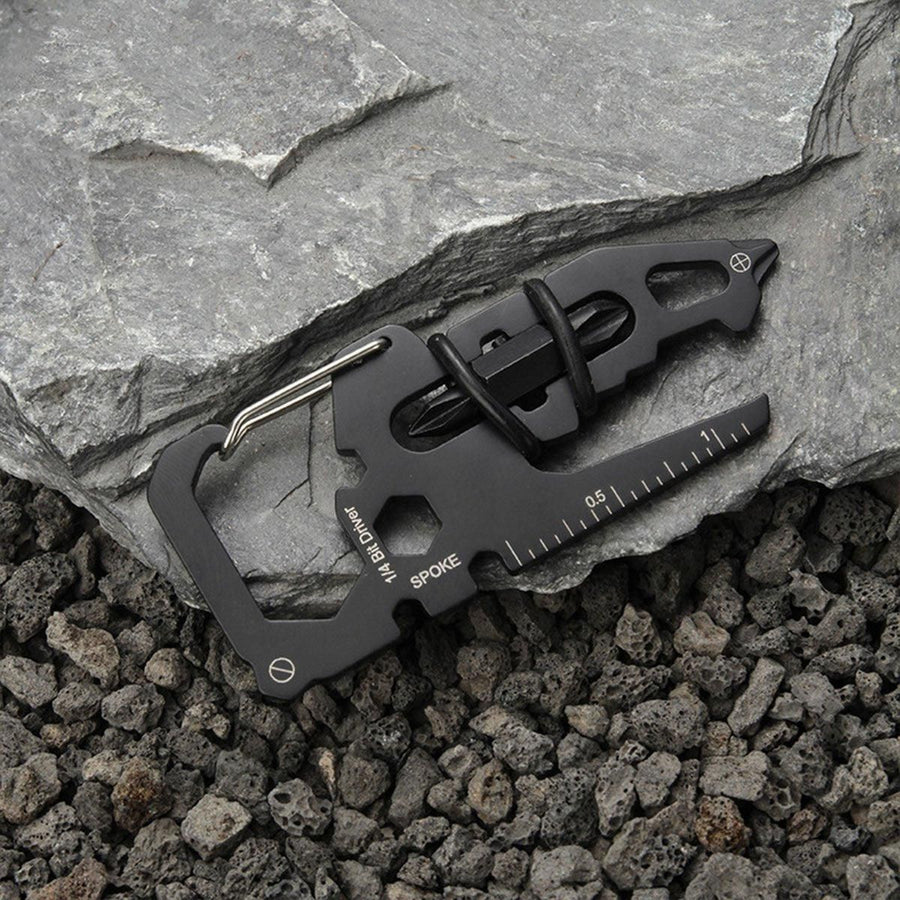 Portable Multifunctional Tool Card Outdoor Survival Combination Tool for Home - Silver