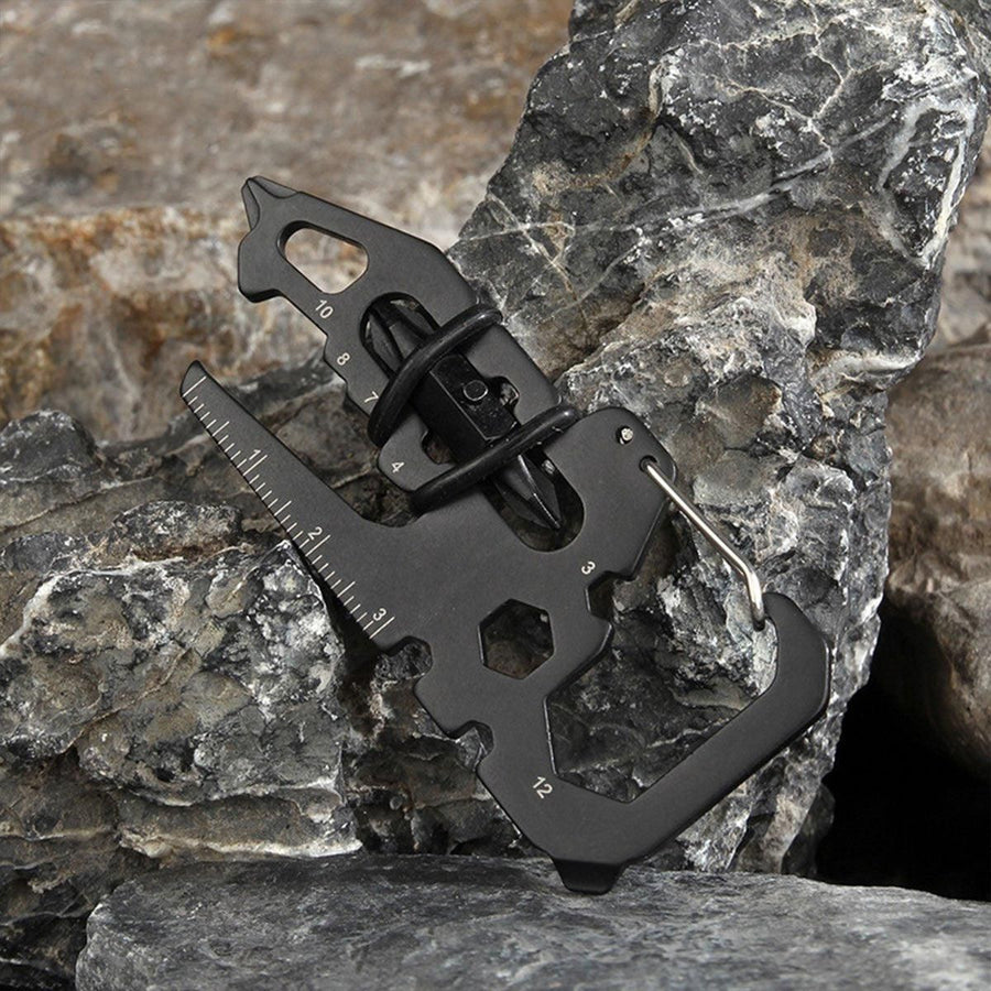 Portable Multifunctional Tool Card Outdoor Survival Combination Tool for Home - Silver