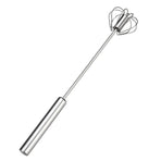 Stainless Steel Semi-Automatic Egg Beater Hand Pressed Kitchen Baking Tool - 12 Inch
