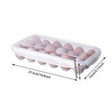 2x Eggs Keeper Trays 18 Slots Storage Box Containers Kitchen Refrigerator Holder - Side View