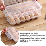 2x Eggs Keeper Trays 18 Slots Storage Box Containers Kitchen Refrigerator Holder - 45-Degree Angle