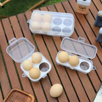 6PCS Portable Egg Storage Box Shockproof Sealed Plastic With Lid Camping Box