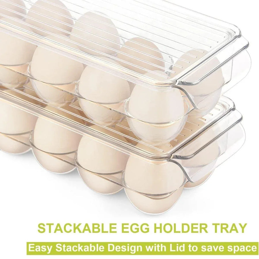 Refrigerator Storage Box Egg Holder Kitchen Organizer Box for Food and Storage