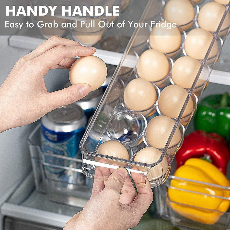 Refrigerator Storage Box Egg Holder Kitchen Organizer Box for Food and Storage