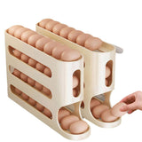 2pcs 4 Tier Slide Egg Organizer Storage Box Ladder Design for Egg Carton Holder - Front View