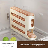 2pcs 4 Tier Slide Egg Organizer Storage Box Ladder Design for Egg Carton Holder - Side View