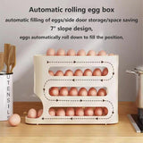 2pcs 4 Tier Slide Egg Organizer Storage Box Ladder Design for Egg Carton Holder - 45-Degree Angle