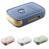 Drawer Type Eggs Tray Fruit Storage Box Kitchen Stacking Holder Food Container - Blue - Side View