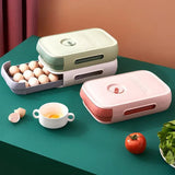 Drawer Type Eggs Tray Fruit Storage Box Kitchen Stacking Holder Food Container - Green - Extra Image