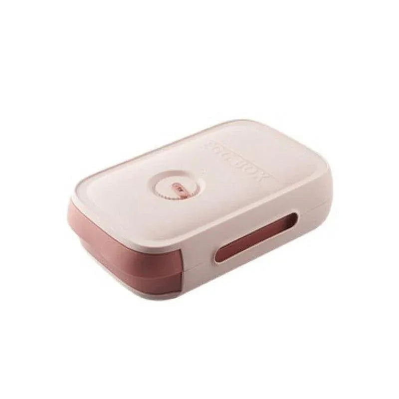 Drawer Type Eggs Tray Fruit Storage Box Kitchen Stacking Holder Food Container - Pink