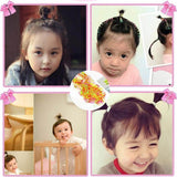 400pcs Small Elastic Rubber Band Hair Ties Multi Colour Black Ponytail Holders - Black - Top-Down View
