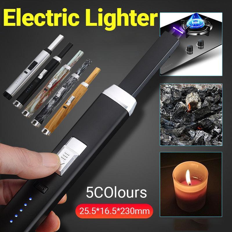 Electronic Usb Rechargeable Pulse Arc Candle Lighter Kitchen Camping Stove Bbq - A