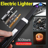 Electronic Usb Rechargeable Pulse Arc Candle Lighter Kitchen Camping Stove Bbq - A