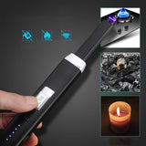 Electronic Usb Rechargeable Pulse Arc Candle Lighter Kitchen Camping Stove Bbq - A - Side View
