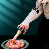 Sausage Machine Meat Filler Stuffer Salami Maker Funnel Hand Operated - Top-Down View