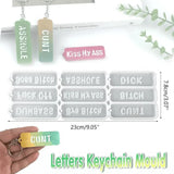 Letters Keychain Resin Epoxy Casting Mold Earring Pendant Craft Mould Silicone