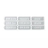 Letters Keychain Resin Epoxy Casting Mold Earring Pendant Craft Mould Silicone - Front View