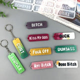 Letters Keychain Resin Epoxy Casting Mold Earring Pendant Craft Mould Silicone